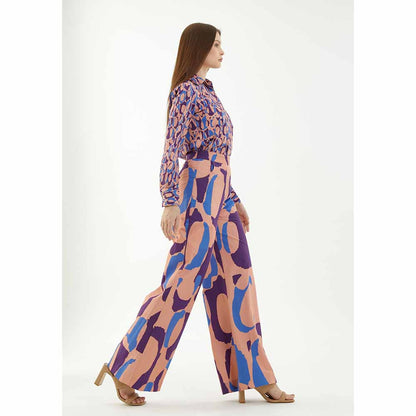 KoAi Blue, Orange and Indigo Pants