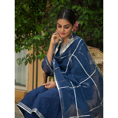 Maison Shefali Neela Gota Work Kurta with Salwar and Dupatta (Set of 3)