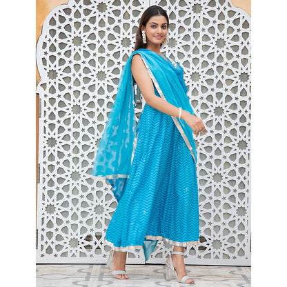 Maison Shefali Baadli Kalidaar Anarkali Kurta with Dupatta (Set of 2)