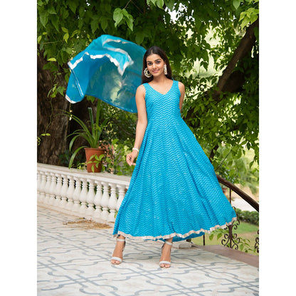 Maison Shefali Baadli Kalidaar Anarkali Kurta with Dupatta (Set of 2)