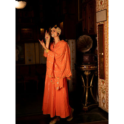 Maison Shefali Falak Cotton Kalidaar Farshi Anarkali (Set of 3)