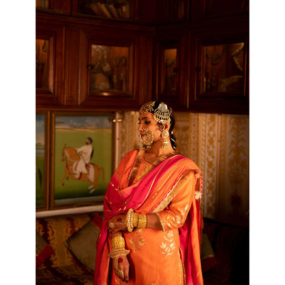 Maison Shefali Ulfat Chanderi Silk Kurta Salwar (Set of 3)