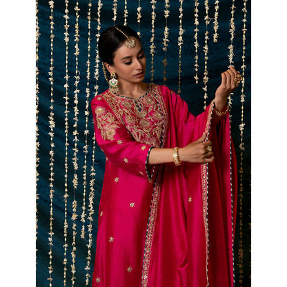 Maison Shefali Gulaab Kurta (Set of 3)