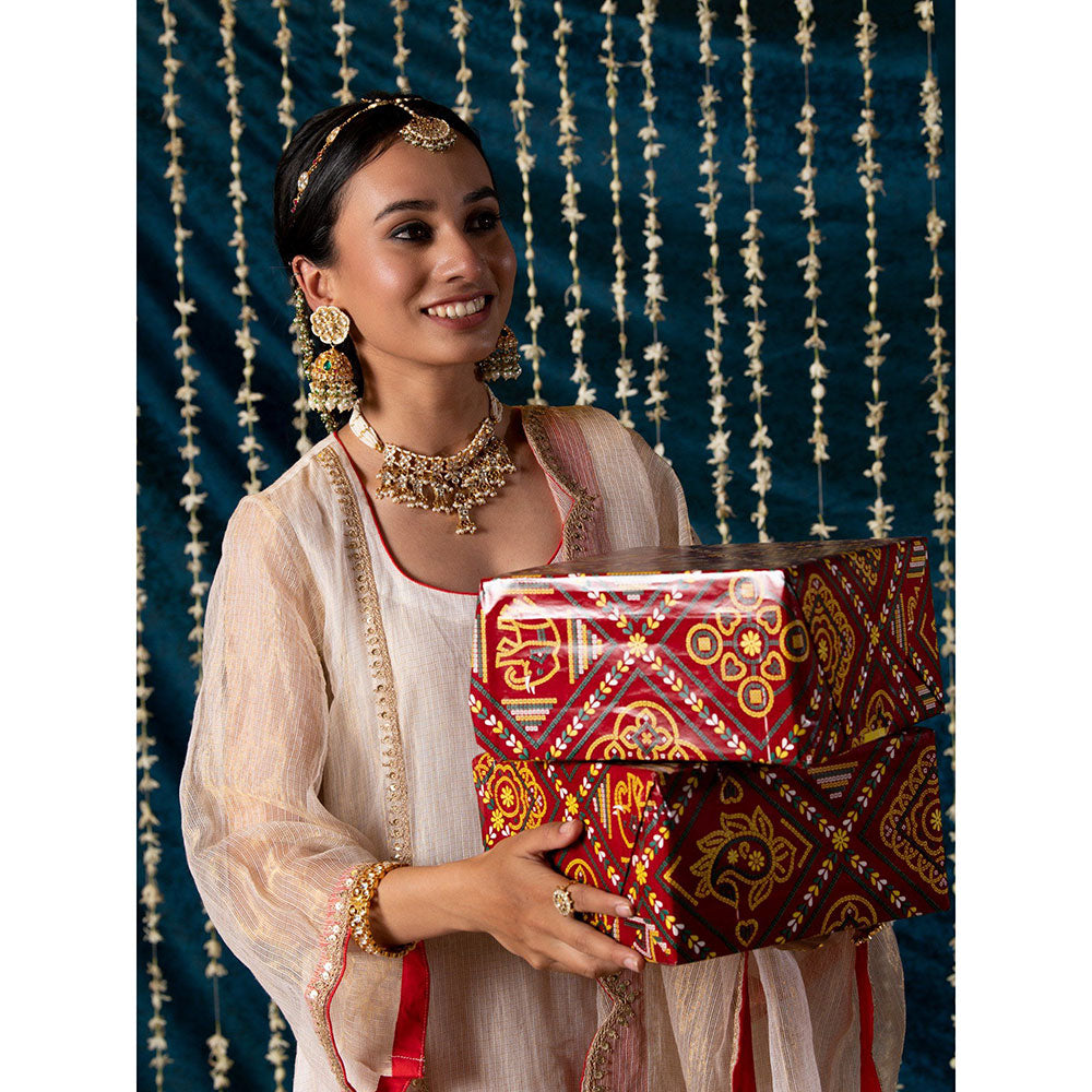 Maison Shefali Kanak Kurta (Set of 3)