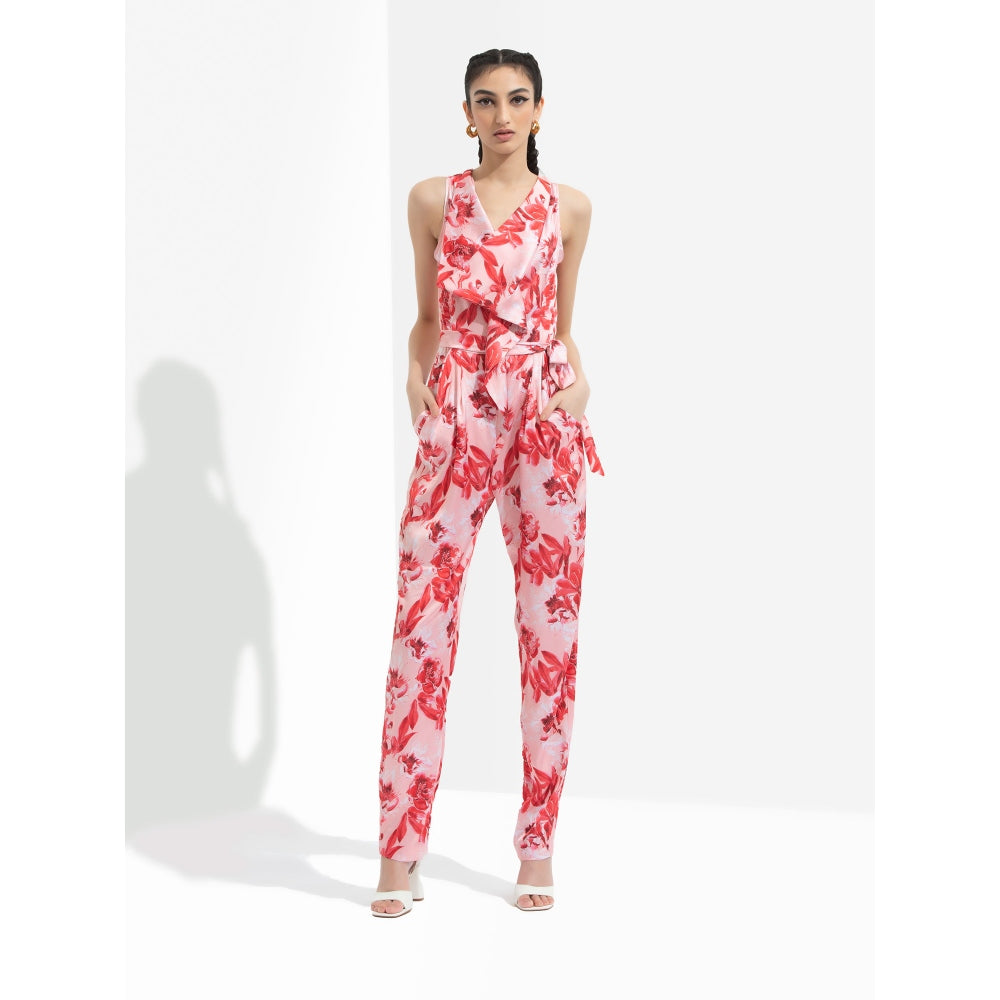 MANDIRA WIRK Mirrai Printed Jumpsuit Pink