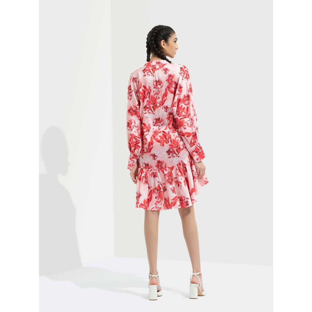 MANDIRA WIRK Mirrai Printed Dress Red