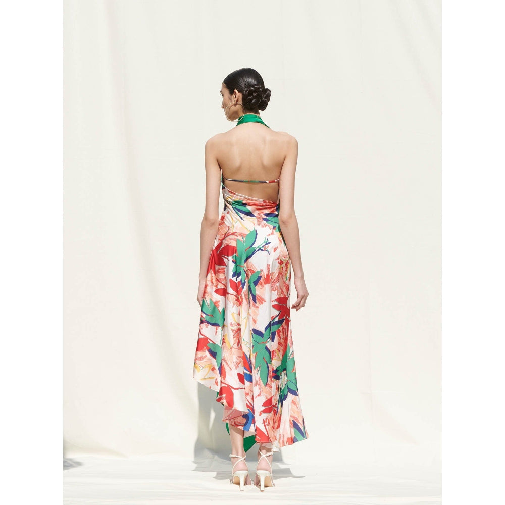 Mandira Wirk Multi-Color Printed Crepe Dress
