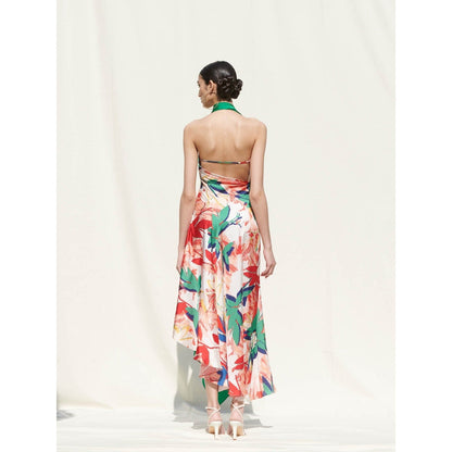 Mandira Wirk Multi-Color Printed Crepe Dress