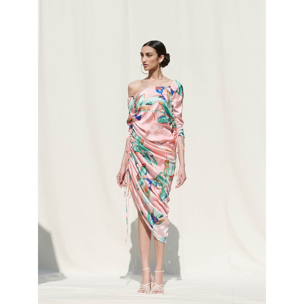 Mandira Wirk Multi-Color Printed Crepe Dress