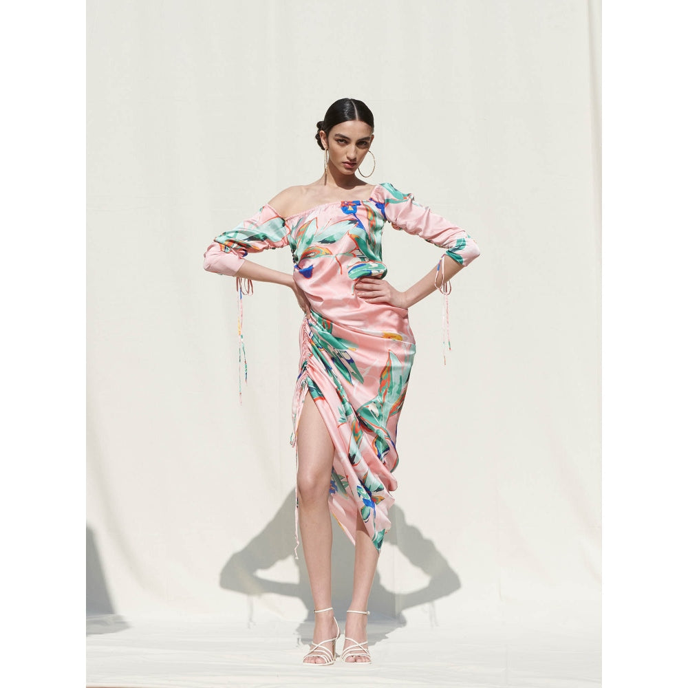 Mandira Wirk Multi-Color Printed Crepe Dress