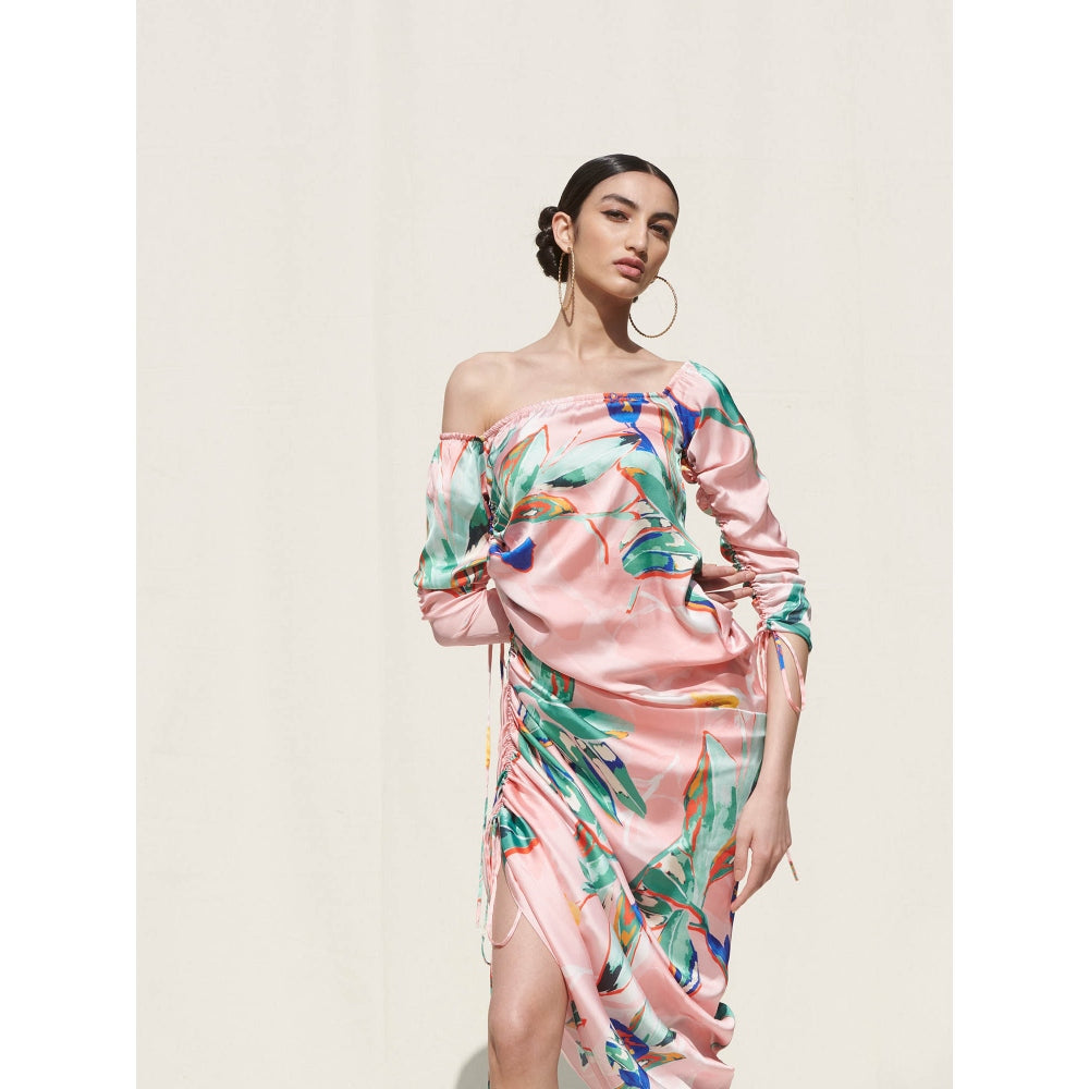Mandira Wirk Multi-Color Printed Crepe Dress