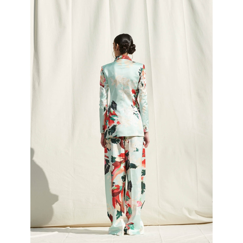 Mandira Wirk Multi-Color Printed Crepe Pant With Suit (Set Of 2)
