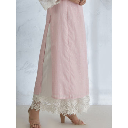 Mandira Wirk Icy Pink Kurta With Palazzo (Set of 2)