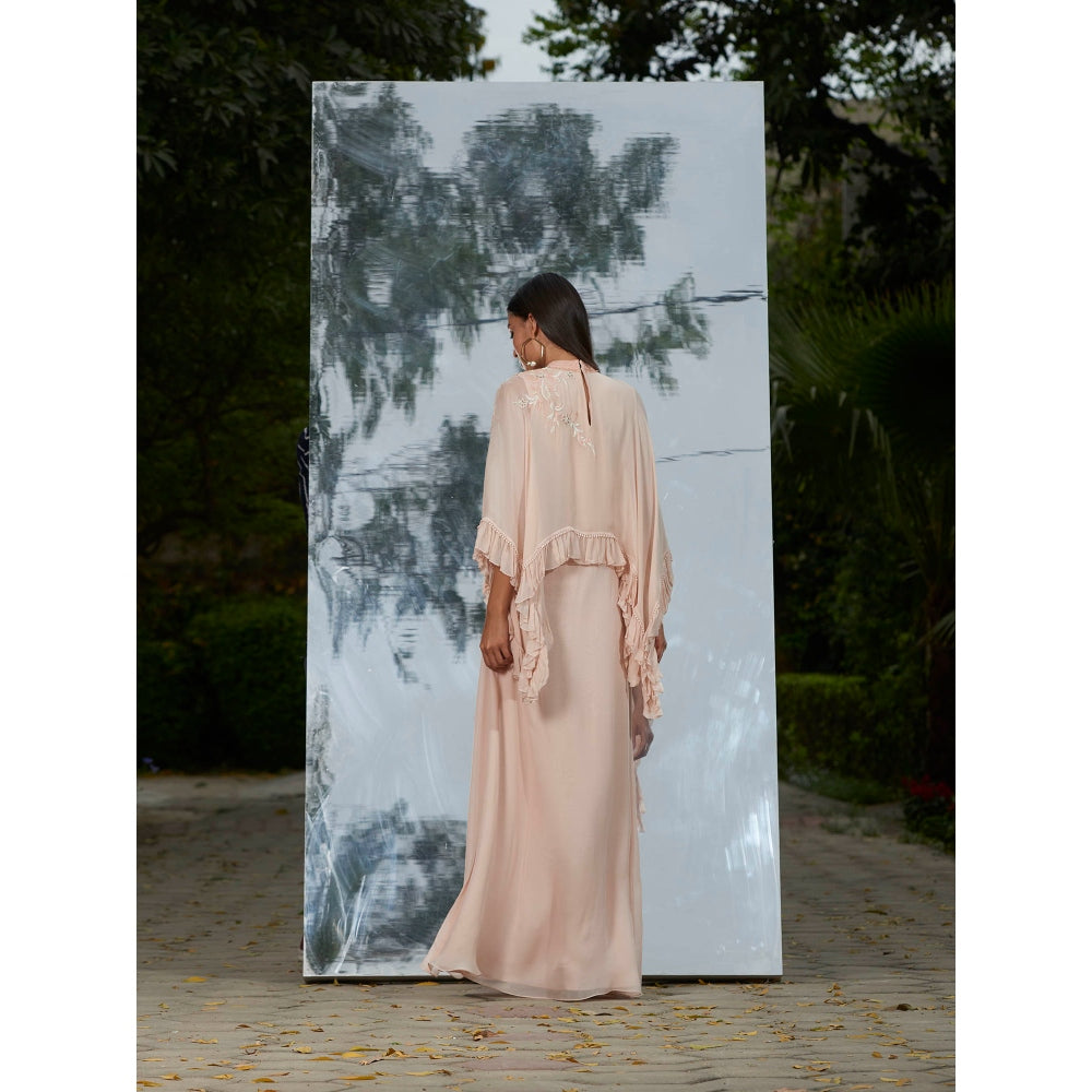 Mandira Wirk Placement Embroider Kaftan Dress