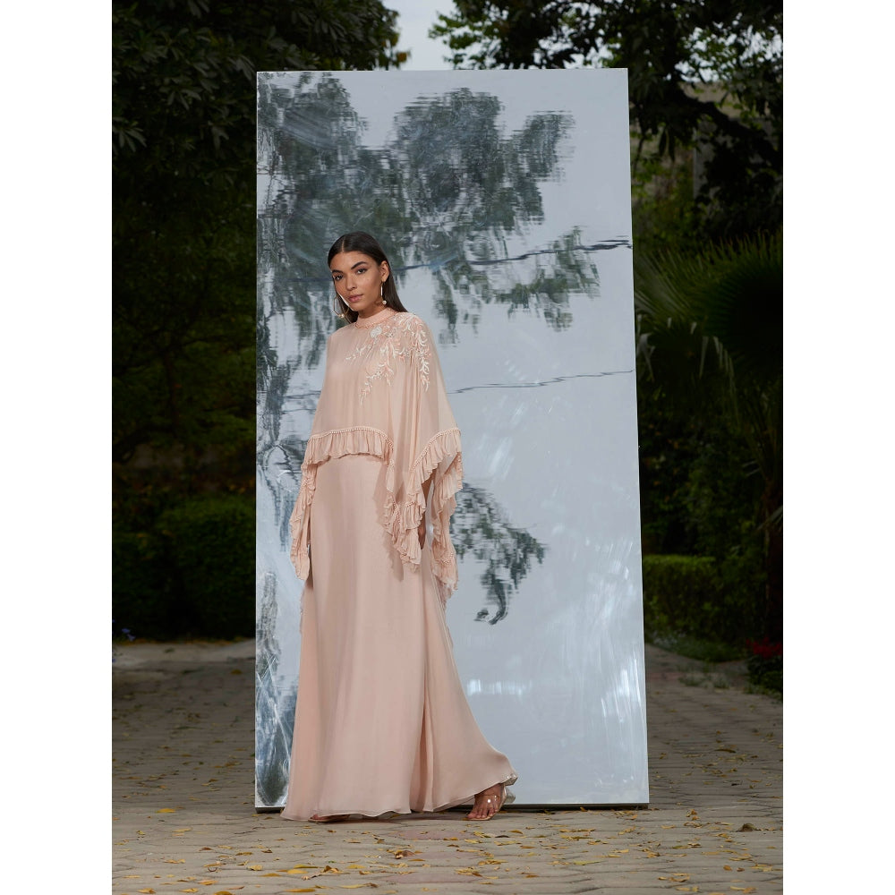 Mandira Wirk Placement Embroider Kaftan Dress