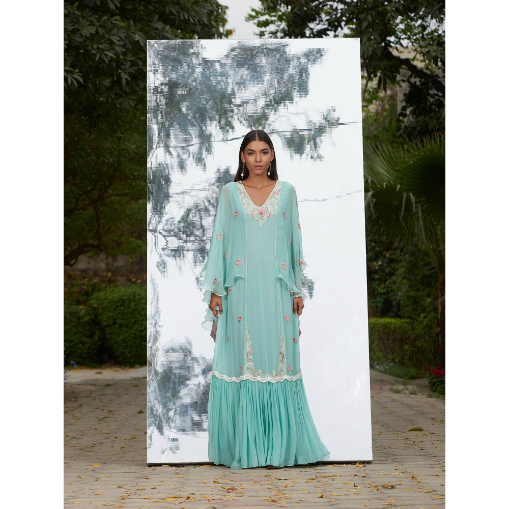Mandira Wirk Embroidered Frill Kaftan