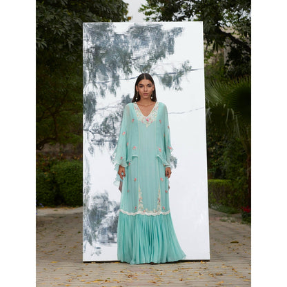 Mandira Wirk Embroidered Frill Kaftan