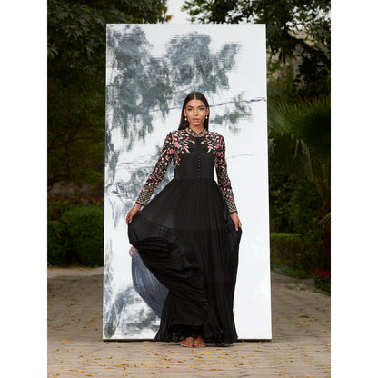 Mandira Wirk Embroidered Tier Dress