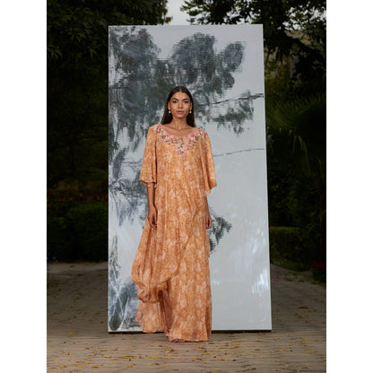 Mandira Wirk Printed Layered Kaftan