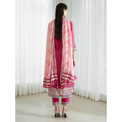 Mandira Wirk Pink Kurta (Set of 3)