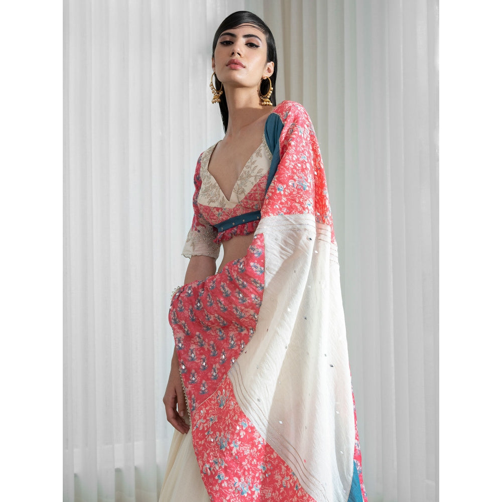 Mandira Wirk Multi-Colour Lehnga (Set of 3)