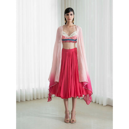 Mandira Wirk Multi-Colour Lehnga (Set of 3)