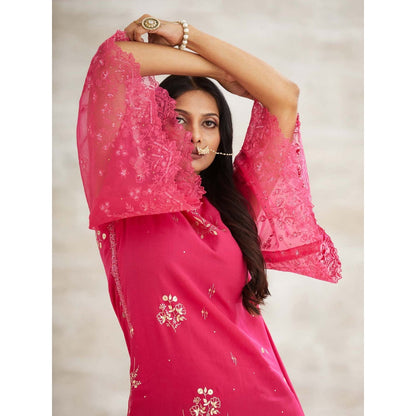 MANDIRA WIRK Pink Embellished Dress