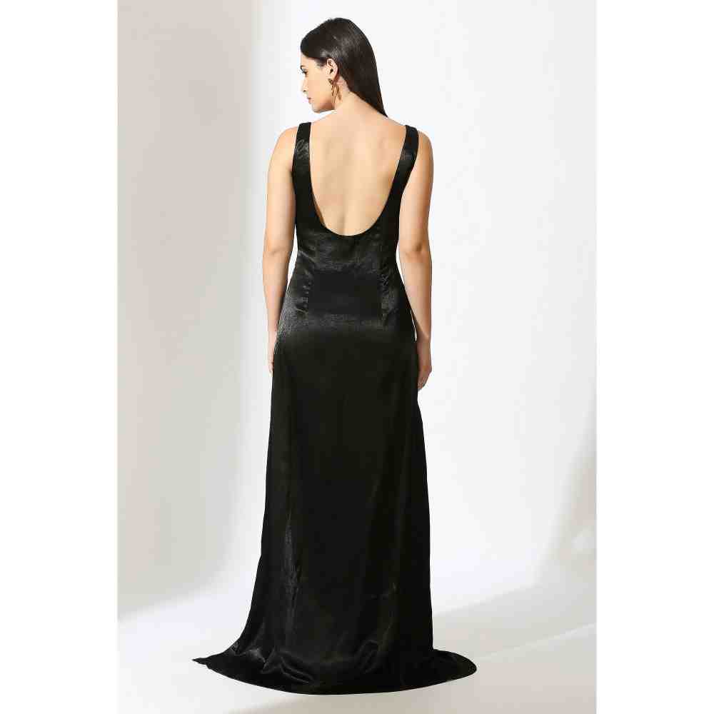 Masumi Mewawalla Black Embellished Gown