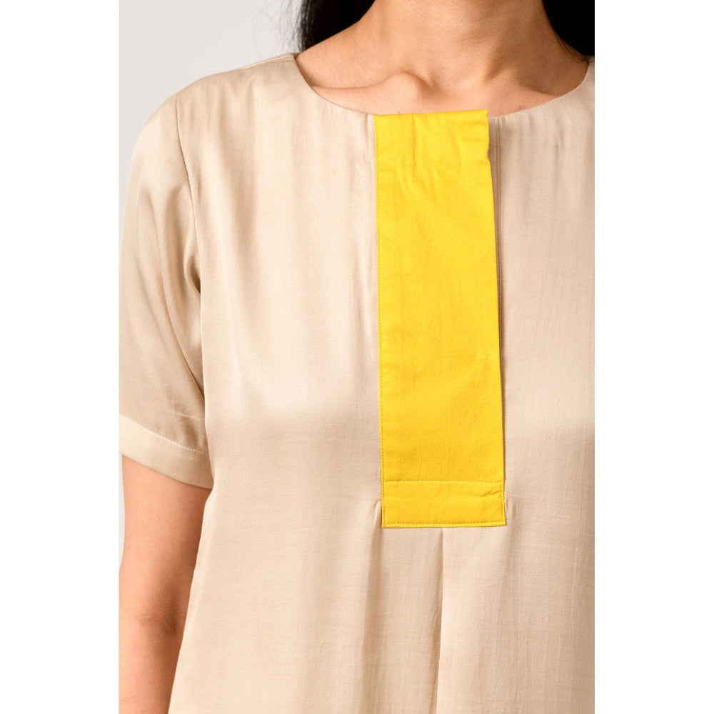 NEORA BY NEHAL CHOPRA Yellow Ecru Co Ord (Set of 2)