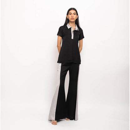 NEORA BY NEHAL CHOPRA Black & Grey Co Ord (Set of 2)