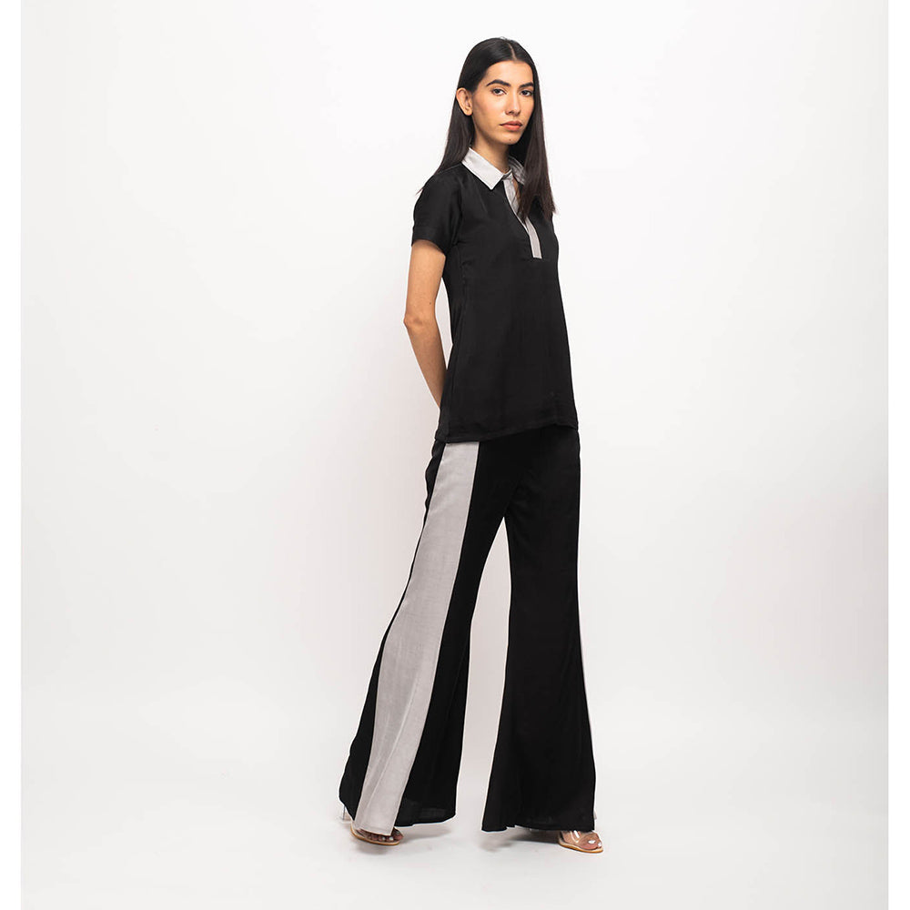 NEORA BY NEHAL CHOPRA Black & Grey Co Ord (Set of 2)