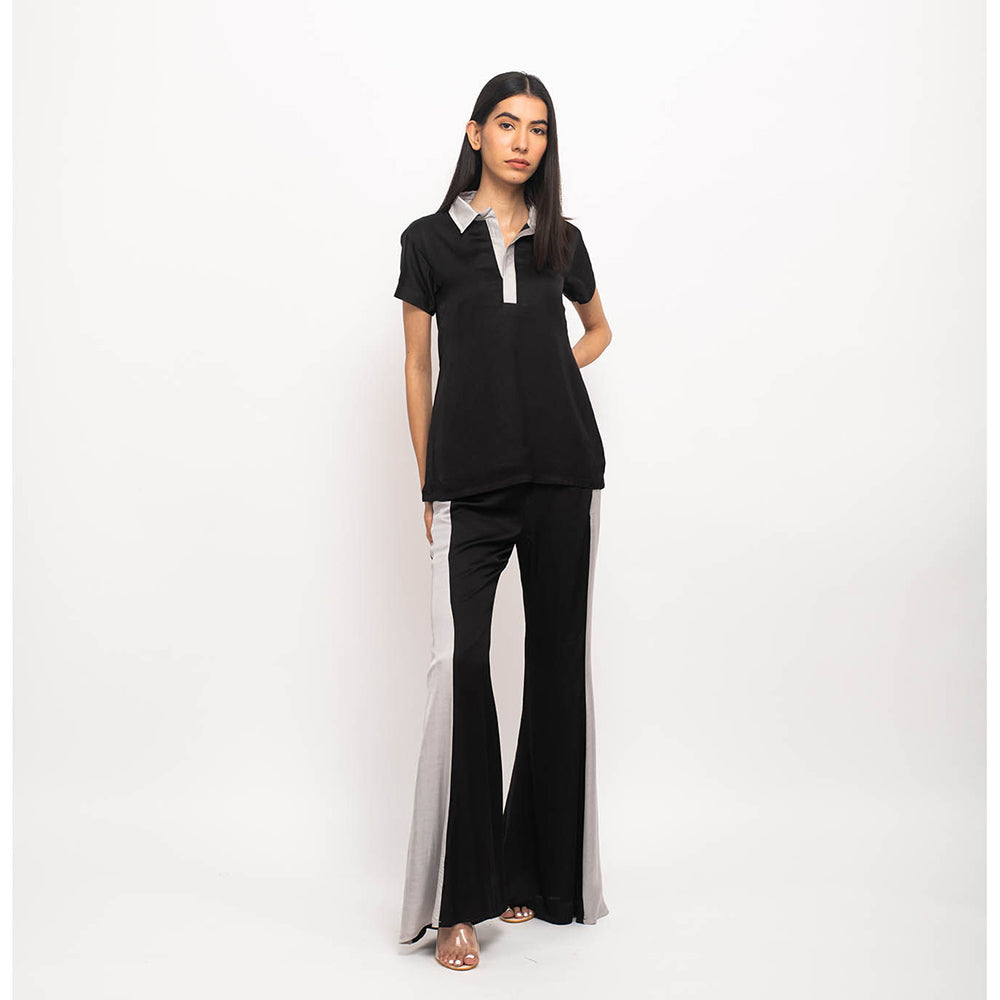 NEORA BY NEHAL CHOPRA Black & Grey Co Ord (Set of 2)