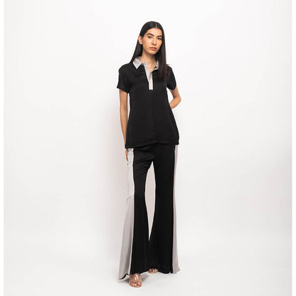 NEORA BY NEHAL CHOPRA Black & Grey Co Ord (Set of 2)