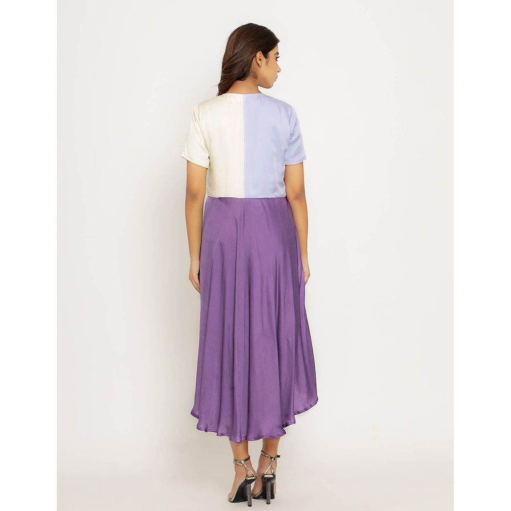 NEORA BY NEHAL CHOPRA Purple & Blue Midi Dress