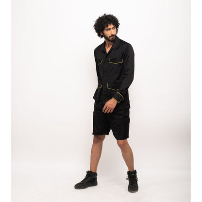 NEORA BY NEHAL CHOPRA Black Solid Shorts