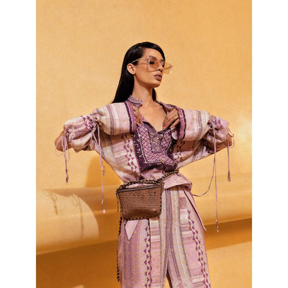 Nikita Mhaisalkar Lilac Floss Print Top