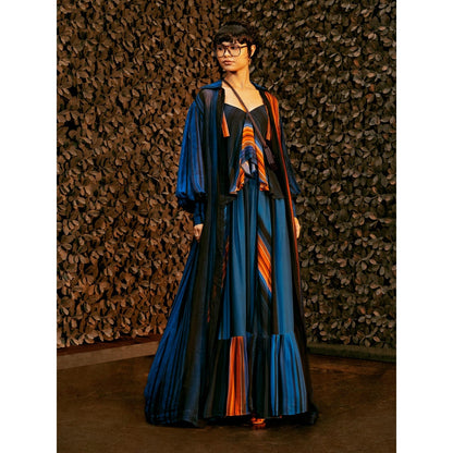 Nikita Mhaisalkar Midnight Stroke Print Skirt