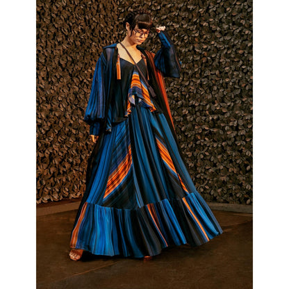 Nikita Mhaisalkar Midnight Stroke Print Skirt