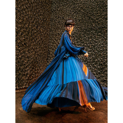 Nikita Mhaisalkar Midnight Stroke Print Skirt