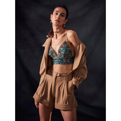 Nikita Mhaisalkar Beige Jacket