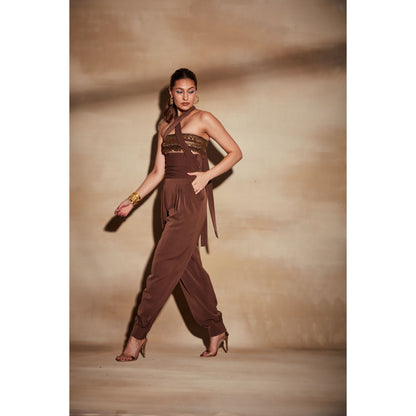Nikita Mhaisalkar Gold Tube with Aged Embroidery