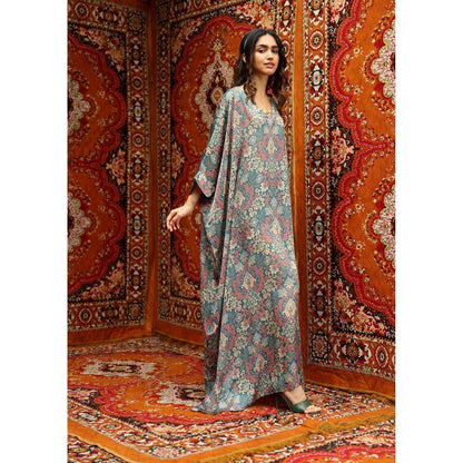 NORN Blue Atlal Beach Maxi Dress