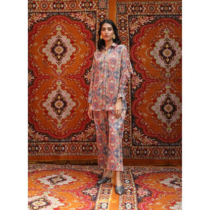 NORN Multi-Color Taza Curtain Shirt