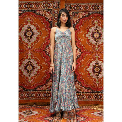 NORN Blue Atlas Strappy Dress