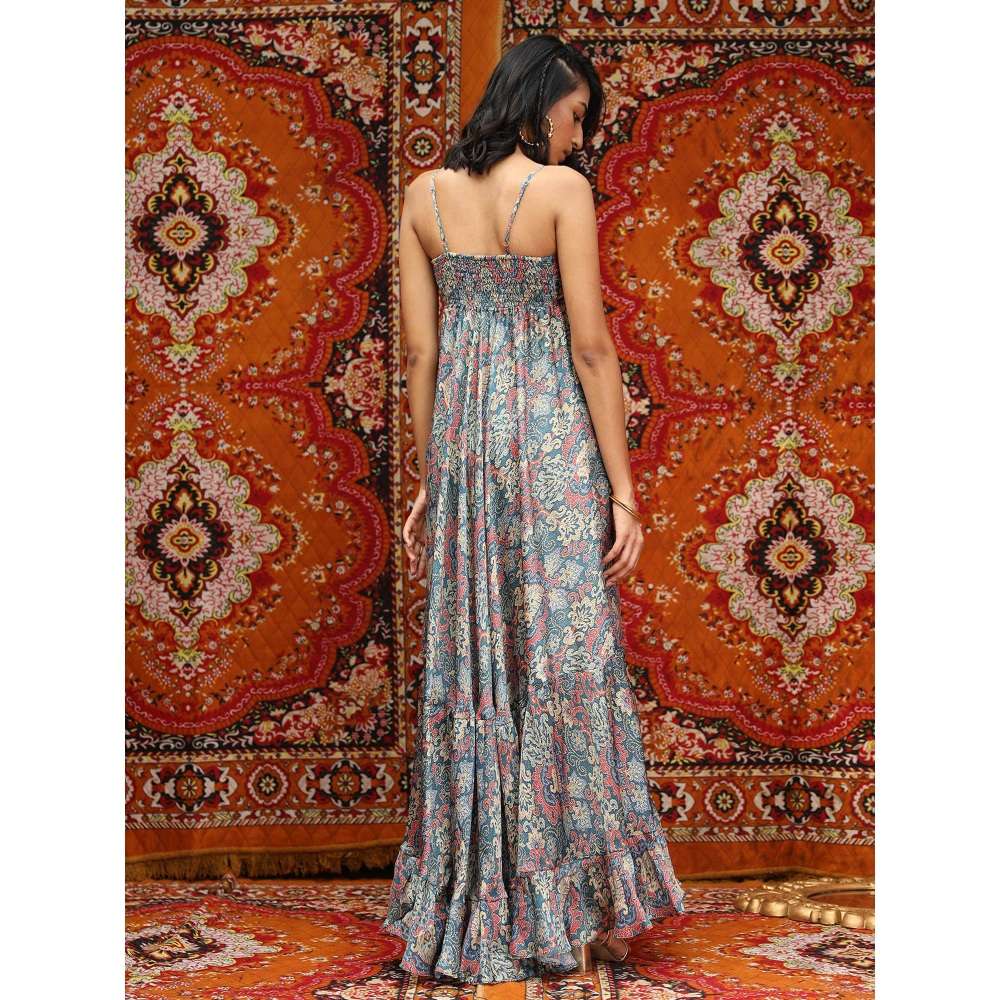 NORN Blue Atlas Strappy Dress