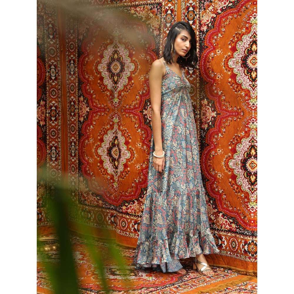 NORN Blue Atlas Strappy Dress