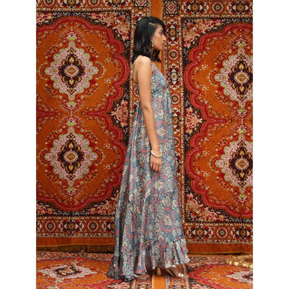 NORN Blue Atlas Strappy Dress