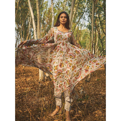 Baise Gaba Grey Gulbaar Dupatta Baise Gaba Grey Printed Dupatta