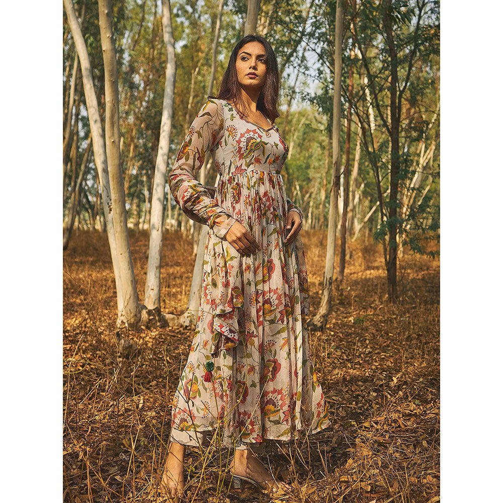 Baise Gaba Grey Gulbaar Dupatta Baise Gaba Grey Printed Dupatta