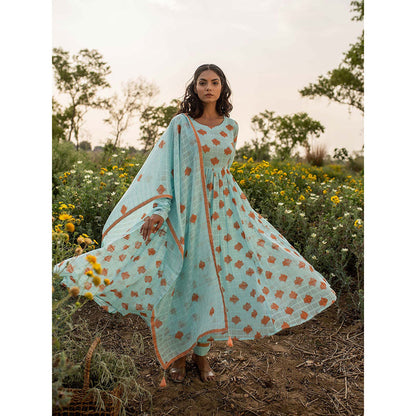 Baise Gaba Blue Bell Dupatta